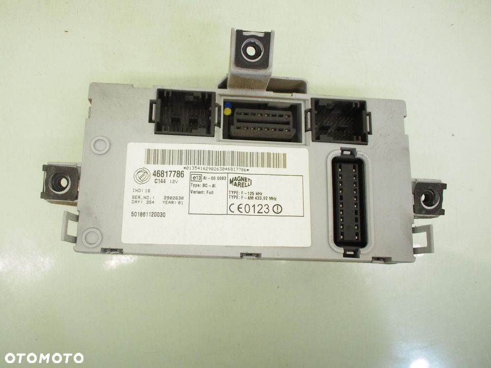 STACYJKA STEROWNIK FIAT PUNTO II 1.2 0261206980 46778446 05521 - 10