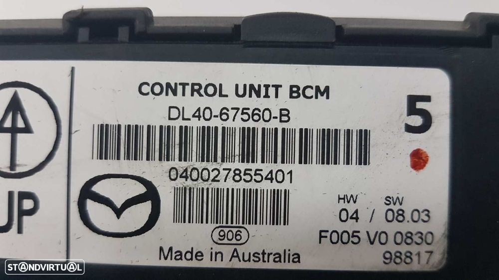 MÓDULO ELETRÓNICO MAZDA 2 LIM. (DE) 1.3 ACTIVE + (5-PTAS.) (63KW) - 5