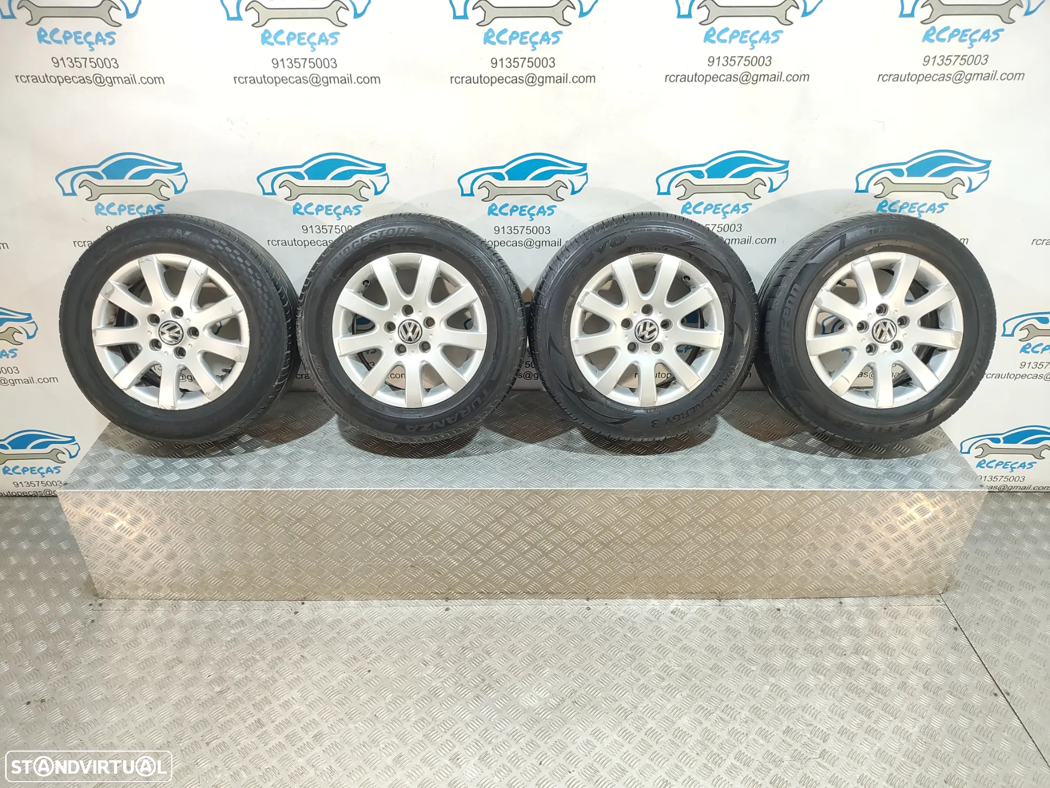 - JANTES ORIGINAIS VW VOLKSWAGEN TOURAN 2 II MK2 1T3 1K0601025AQ 15 POLEGADAS 6,5J ET40 5X112 - 11