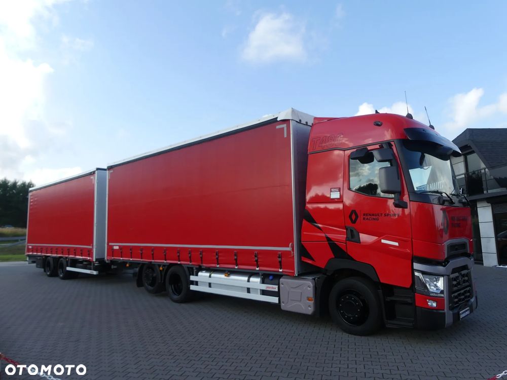 Renault T480 6x2 / ZESTAW PRZEJAZDOWY / FIRANKA / SUPER STAN / - 8