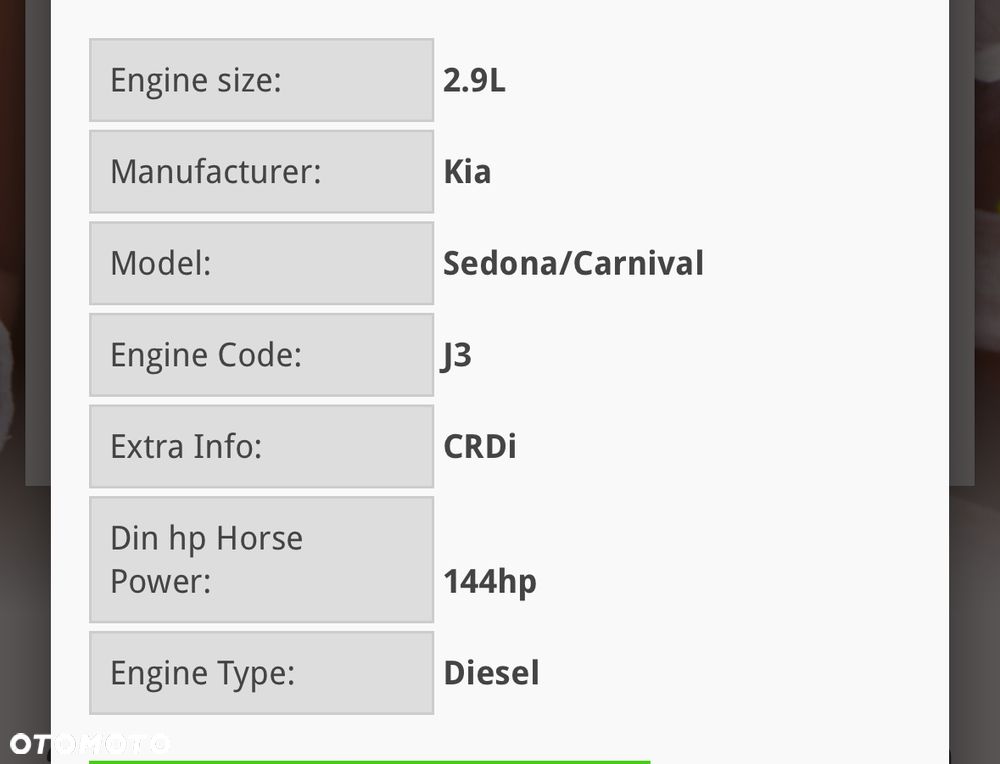 Silnik Kia SEDONA CARNIVAL Hyundai J3 2.9 film video 80 tys mil - 14