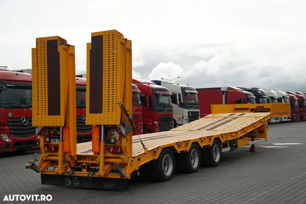 Louault TRACTOR 13,6 M / BETON JOS / PLATFORMĂ HIDRAULICĂ / RAMPE HIDRAULICE / AX DE DIRECȚIE / TRONCIU / LĂRGIRE - 5