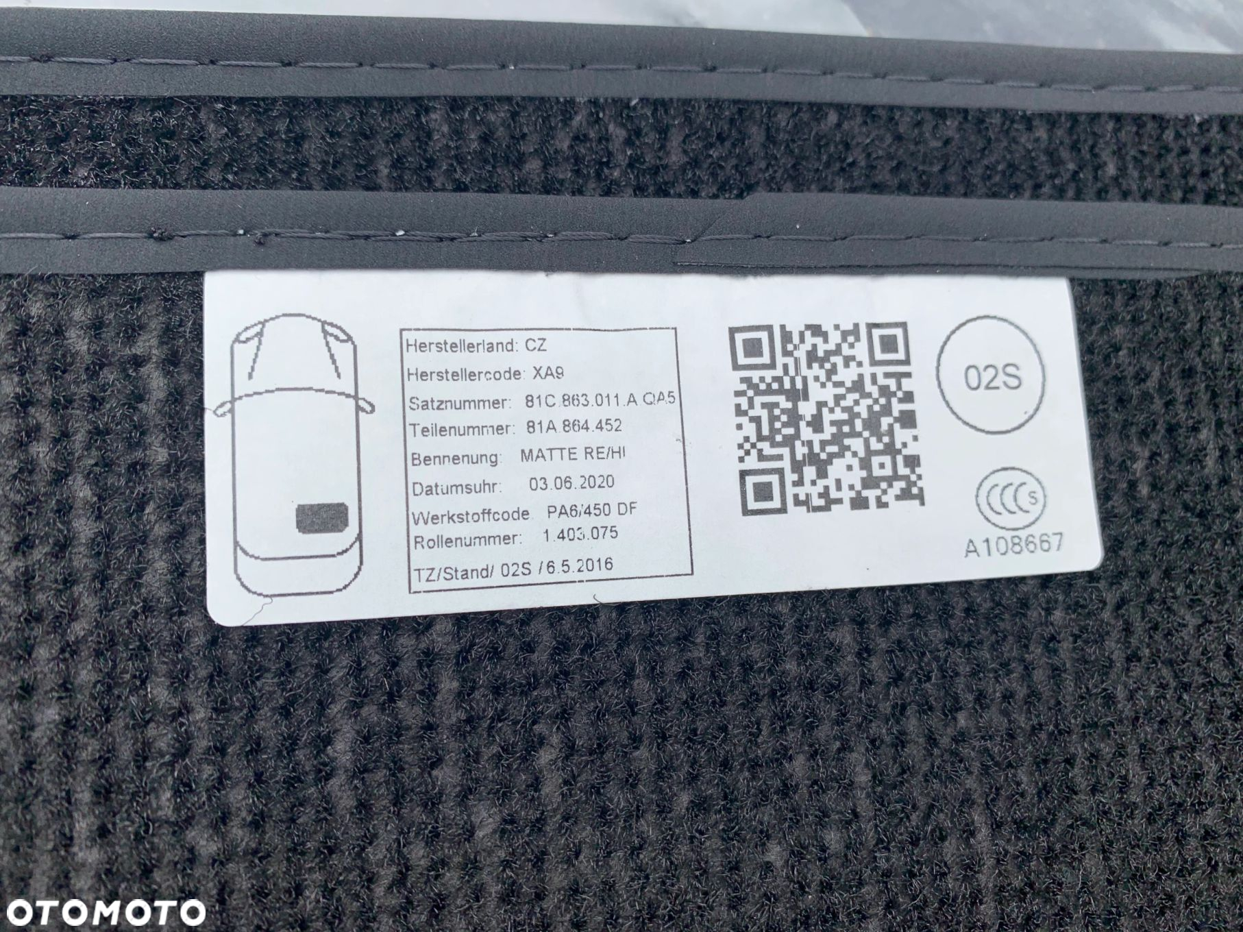 DYWANIKI WELUROWE AUDI Q2 81A JAK NOWE KOMPLET UK - 12