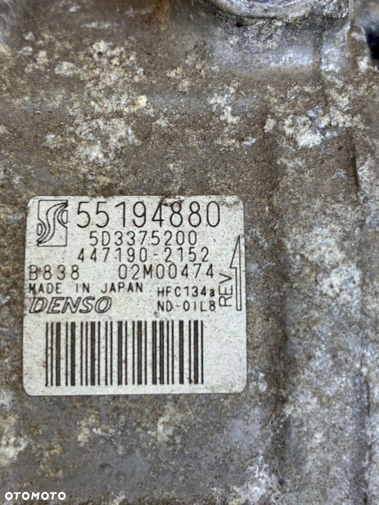 FIAT GRANDE PUNTO EVO SPRĘŻARKA KOMPRESOR KLIMATYZACJI ORYGINALNY 55194880 - 3