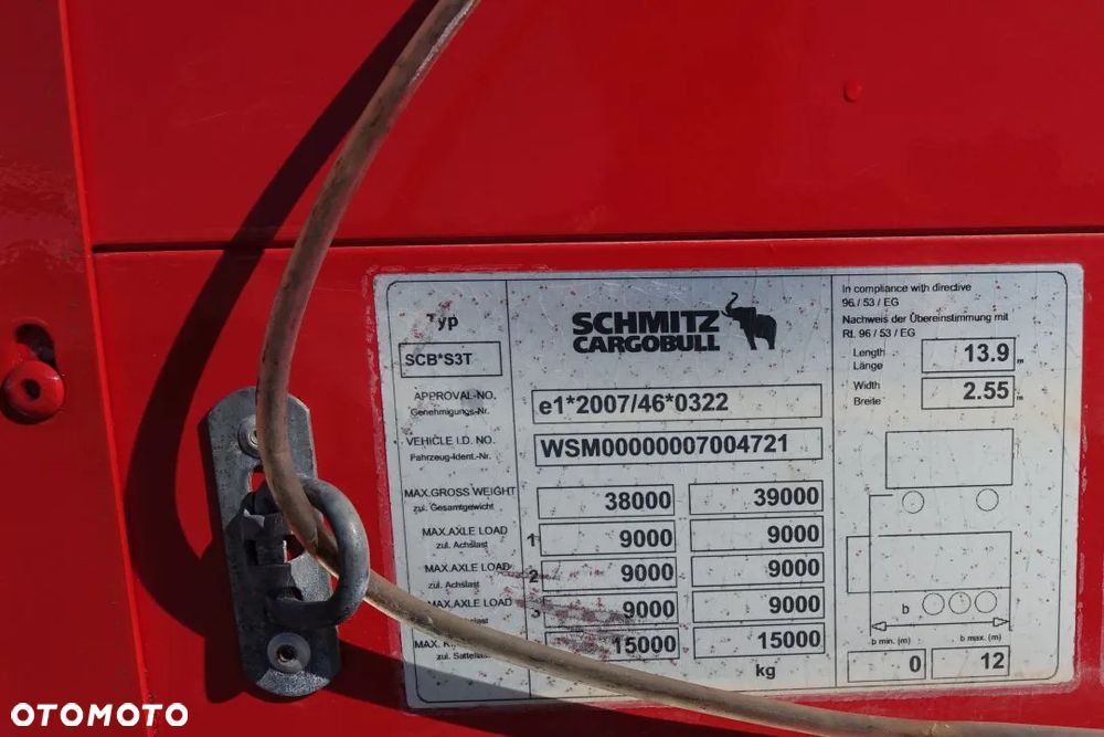 Schmitz Cargobull FIRANKA / STANDARD / OSIE SCHMITZ / NOWE PLANDEKI / OCYNK/ KOSZ NA KOŁO ZAPASOWE - 29
