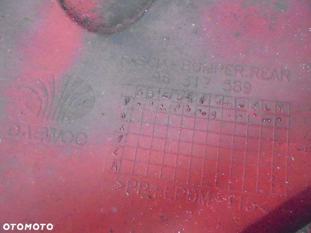 Daewoo Matiz Zderzak Tył Czerwony - 11