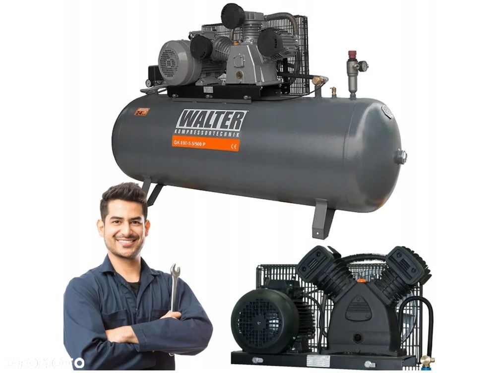 Kompresor tłokowy sprężarka WALTER GK 880-5,5/270 - 1