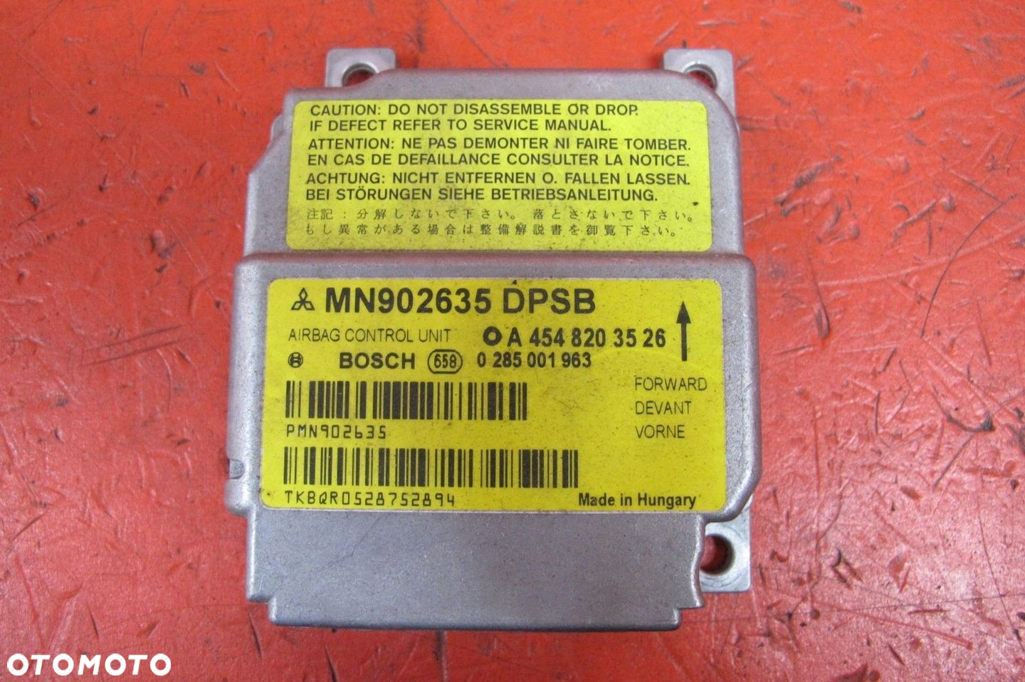 SMART ForFour I 454 DESKA PODUSZKI AIRBAG KONSOLA PASY SENSOR KOMPLET - 6