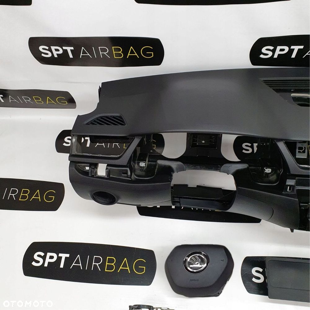 SKODA SUPERB 3 III 3V0 LIFT DESKA ROZDZIELCZA KONSOLA KOKPIT PULPIT PODUSZKI AIRBAG AIR BAG PASY KURTYNY KIT SET - 3