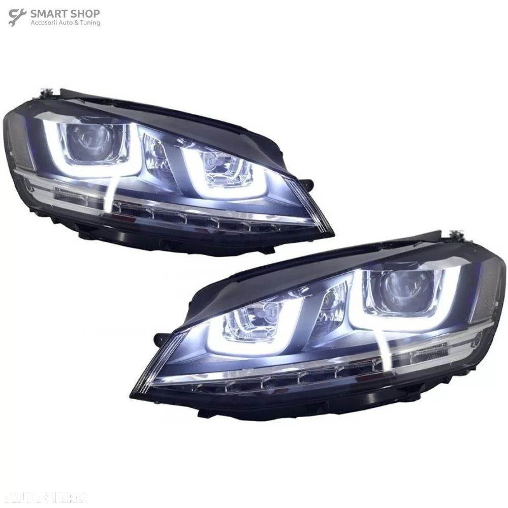 Faruri 3D LED VW Golf VII (2012-2017) R-Line LED Semnalizare Dinamica - 2