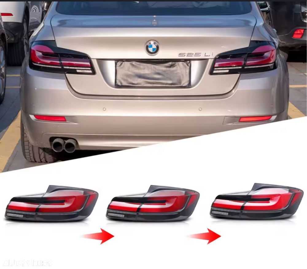 Set Stopuri Stop Triple Tripla Lampi Bmw Seria 5 F10 2010-16 Look G30 - 1