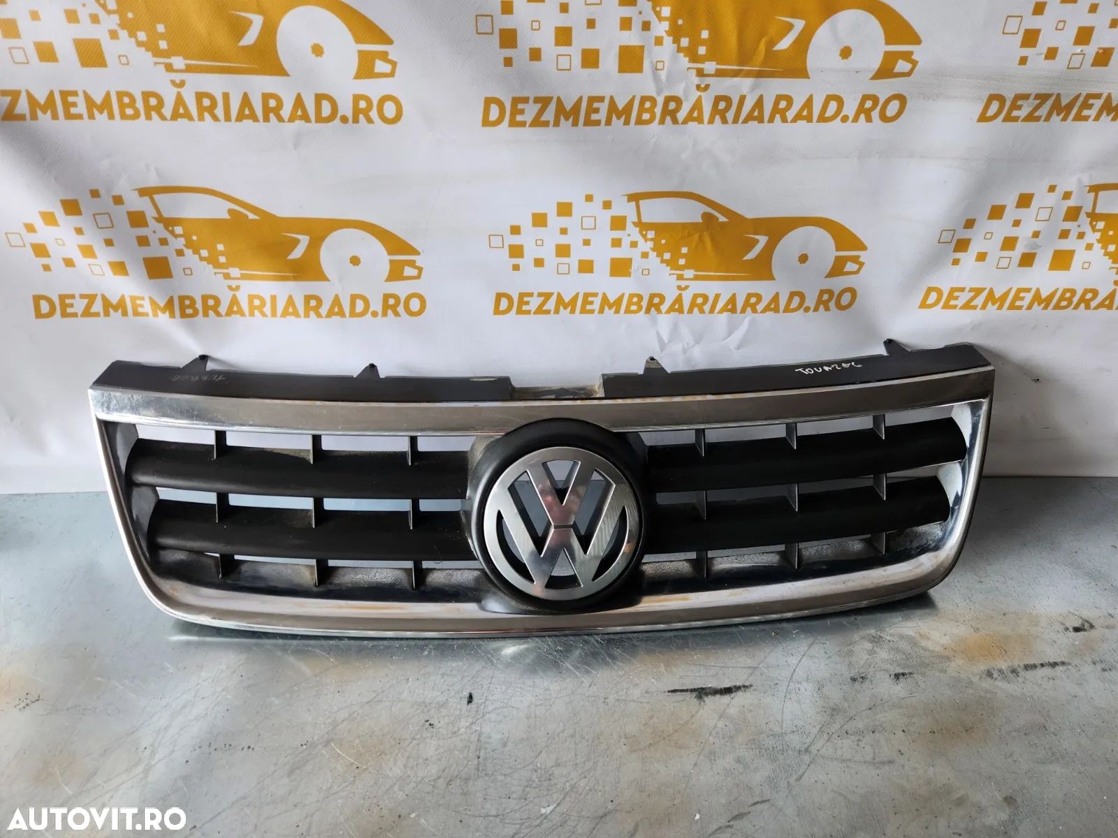 Grila Fata Radiator Vw Touareg 7L Originala Intacta An 2002-2003-2004-2005-2006 - 1