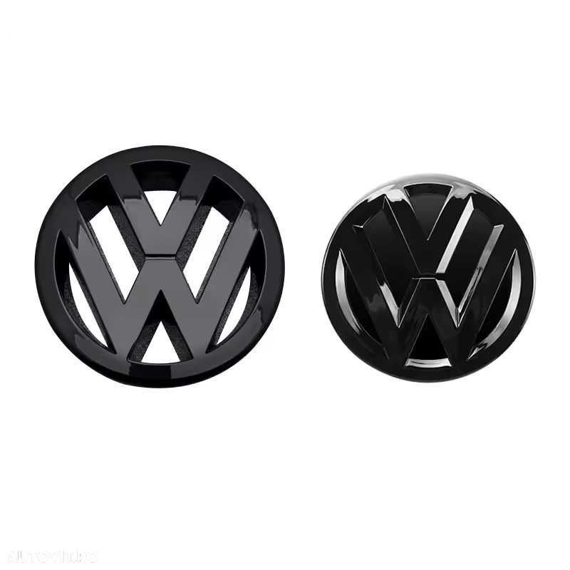 Embleme Cu Prinderi Originale Volkswagen VW Golf 5 6 7, Negru Lucios - 2