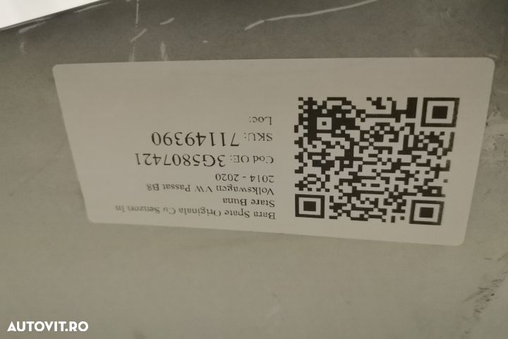 Bara Spate Originala Cu Senzori In Stare Buna Volkswagen VW  Passat  B - 7