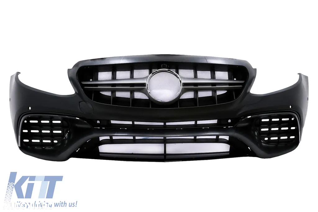 Pachet Exterior compatibil cu Mercedes E-Class W213 (2016-2019) E63 Design cu Difuzor si Ornamente Tobe Crom - 2