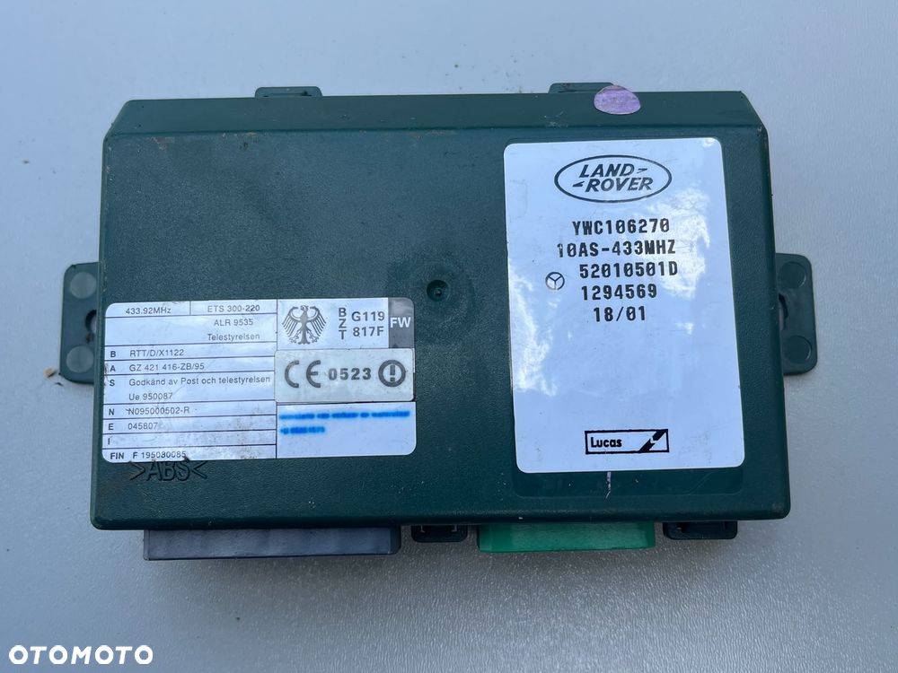 Moduł alarmu immobilizera YWC106270 433MHz Land Rover Defender - 1