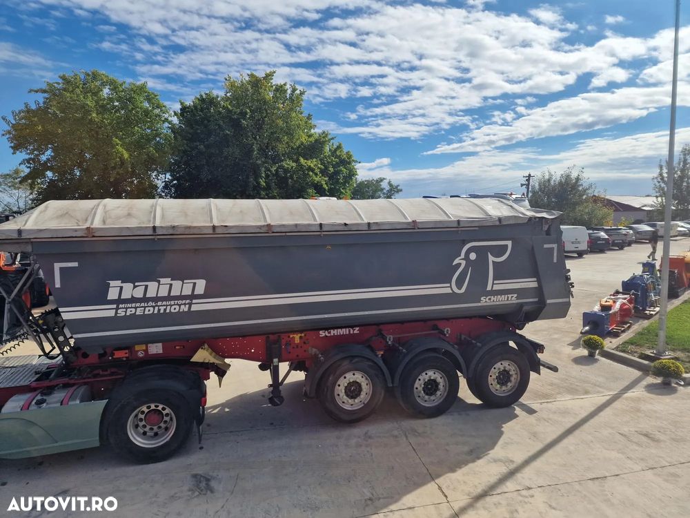 Schmitz Cargobull SKI BASCULABILA de 28mc, PRELATA RABATABILA electric, jante ALUMINIU, AXA LIFTABILA, picioare sprijin, HARDOX, Posibilitate leasing 4 ani, anvelope 385/65R22,5 70% -OK, STARE FOARTE BUNA-PROMOTIE 22.900 EUR+Tva - 24