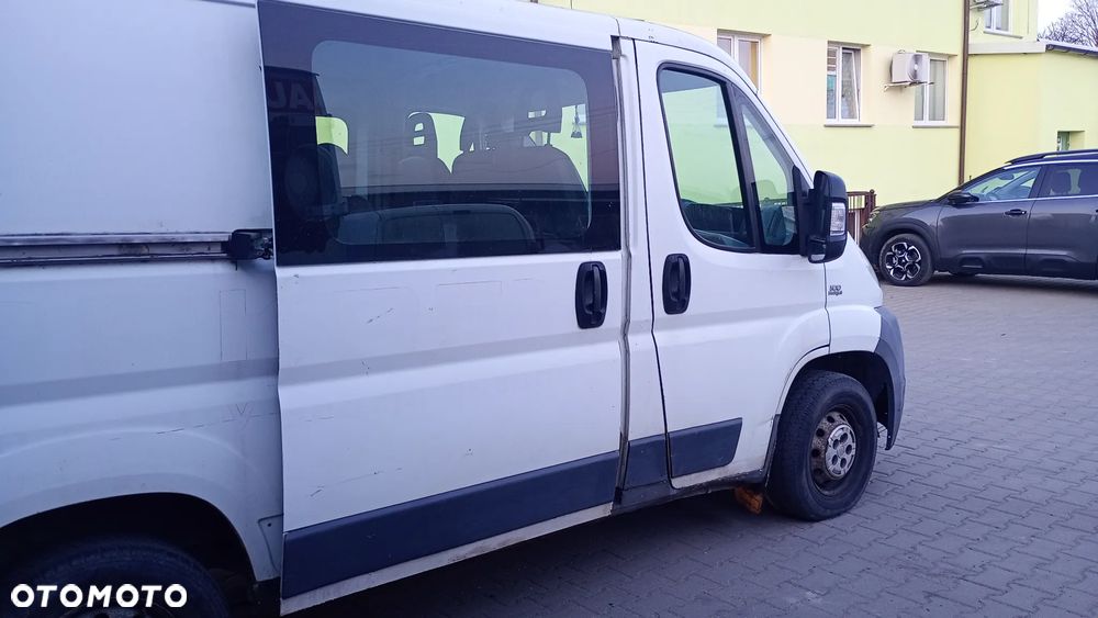 F.V BIAŁE H1 Drzwi PRAWE PRZESUWNE BOCZNE niskie uzbrojone KOMPLETNE  PEUGEOT BOXER FIAT DUCATO DRZWI PRZESUWNE H1 Z SZYBĄ CITROEN JUMPER - 1