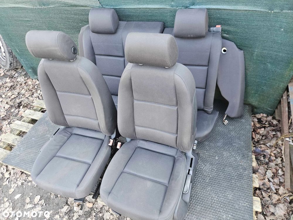 Fotele Fotel Kanapa Składana Welur Czarny Soul Podłokietnik Audi A4 B6 B7 Sedan Kombi Komplet - 2