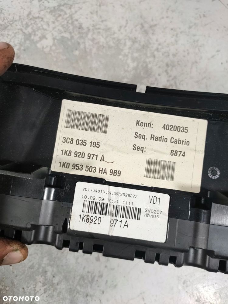 licznik zegar vw scirocco iii 3 2.0 tdi 1k8920971a - 2