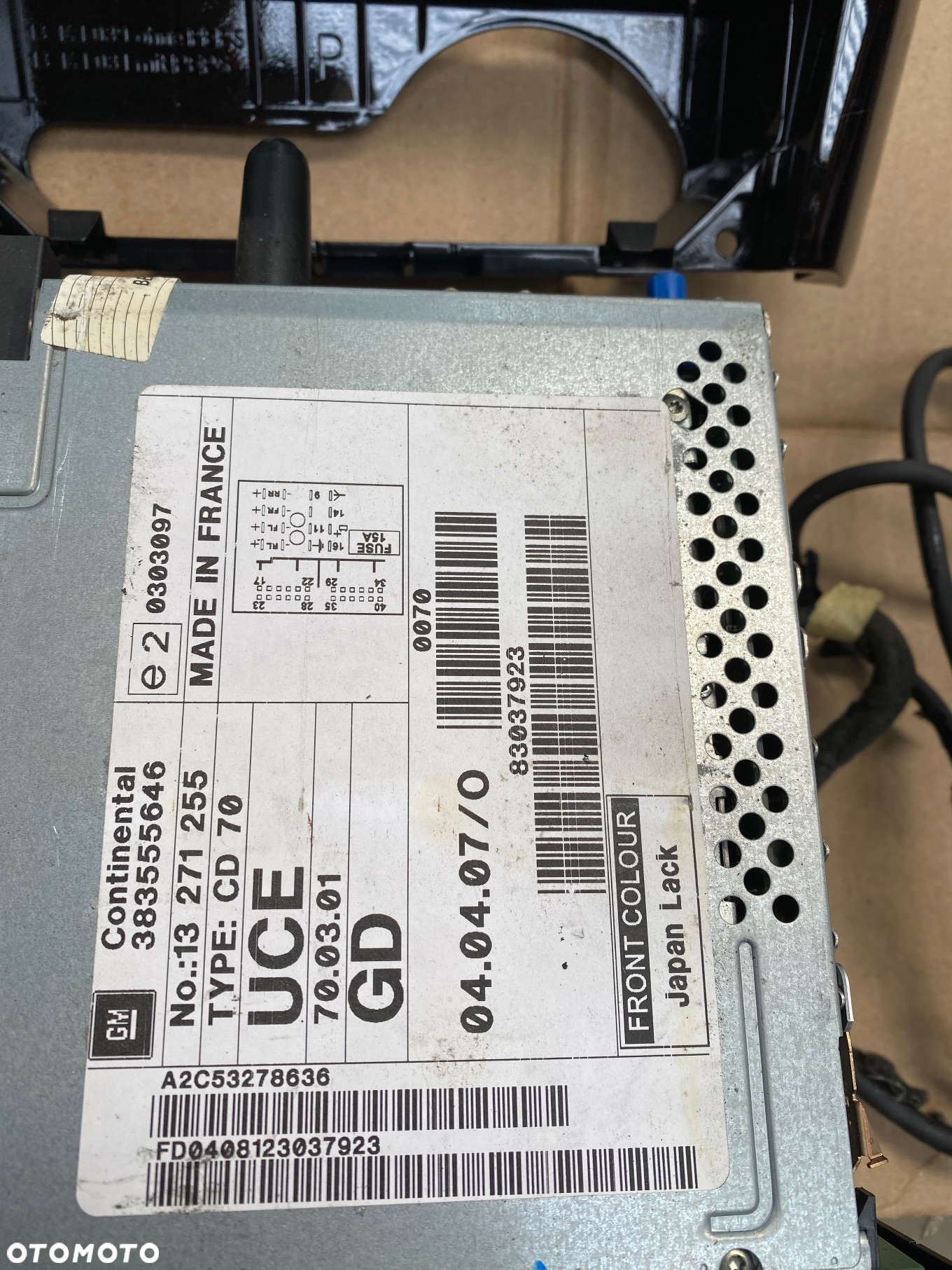 OPEL ASTRA H III RADIO CD70 NAVI ZESTAW 13271255 13250616 13111166 DEKORY - 4