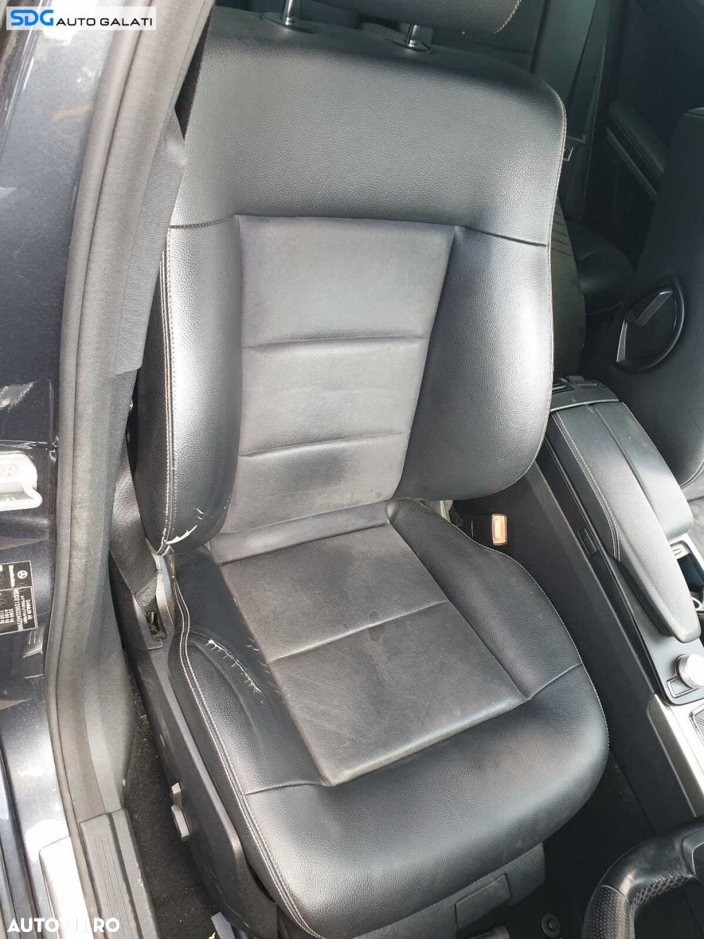 Scaun Dreapta Fata Pasager Piele Neagra cu Incalzire Electric cu Uzura Mercedes Clasa E Class W212 2009 - 2016 [C4939] - 1