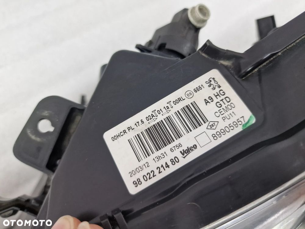 PEUGEOT 208 12- LEWA LAMPA PRZEDNIA PRZÓD SOCZEWKA + LED , NR 9802221480 , NR AUKCJI LA650 - 13