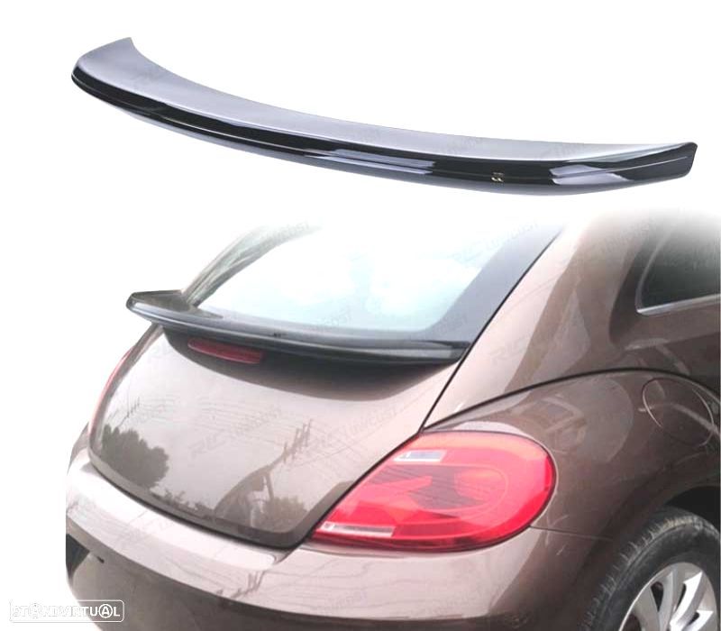 AILERON SPOILER TRASEIRO VOLKSWAGEN VW BEETLE 5C 11-19 PRETO BRILHANTE - 1