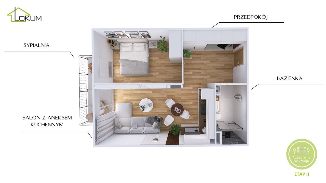 E32 | Apartament 43,95 m2 | Gotowy do aranżacji | Wysoki standard