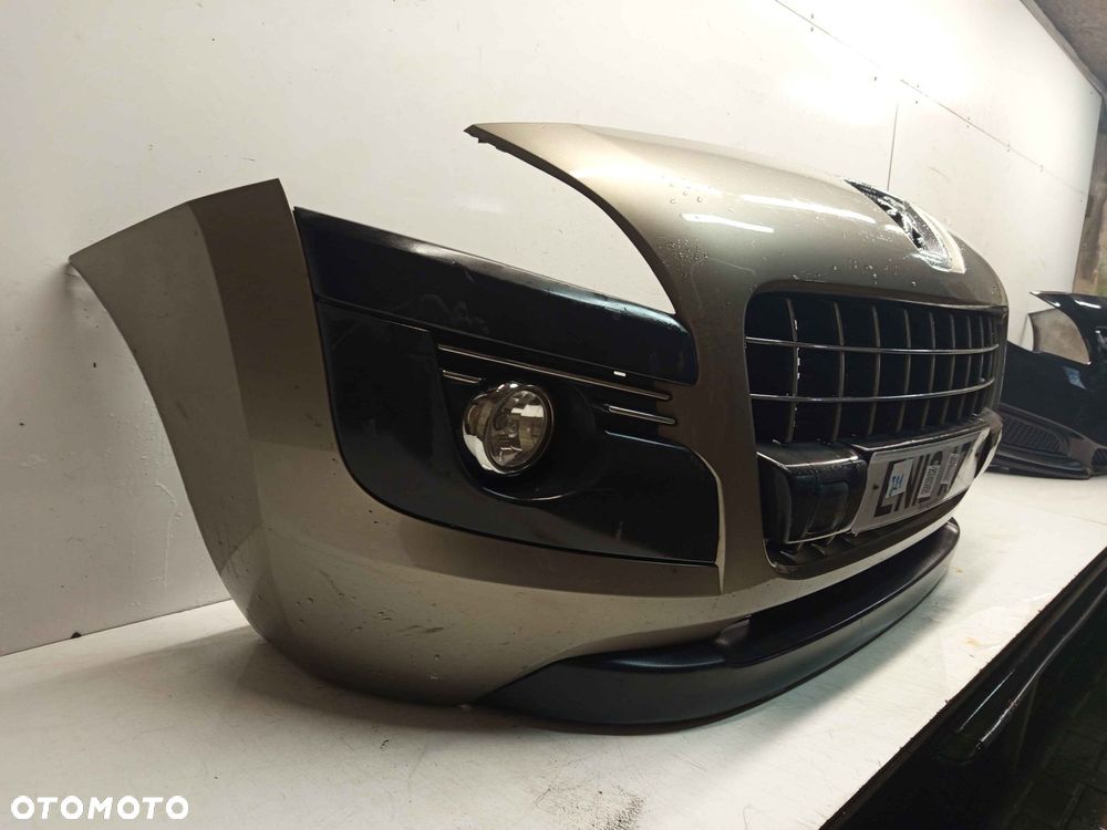 + ZDERZAK PRZÓD PRZEDNI PEUGEOT 3008 EVGC ZŁOTY PIASKOWY HALOGENY - 2