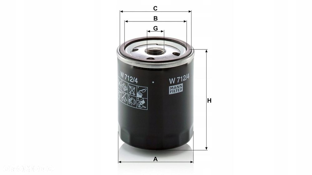mann-filter filtr oleju claas / deutz / landini / massey ferguson - 3