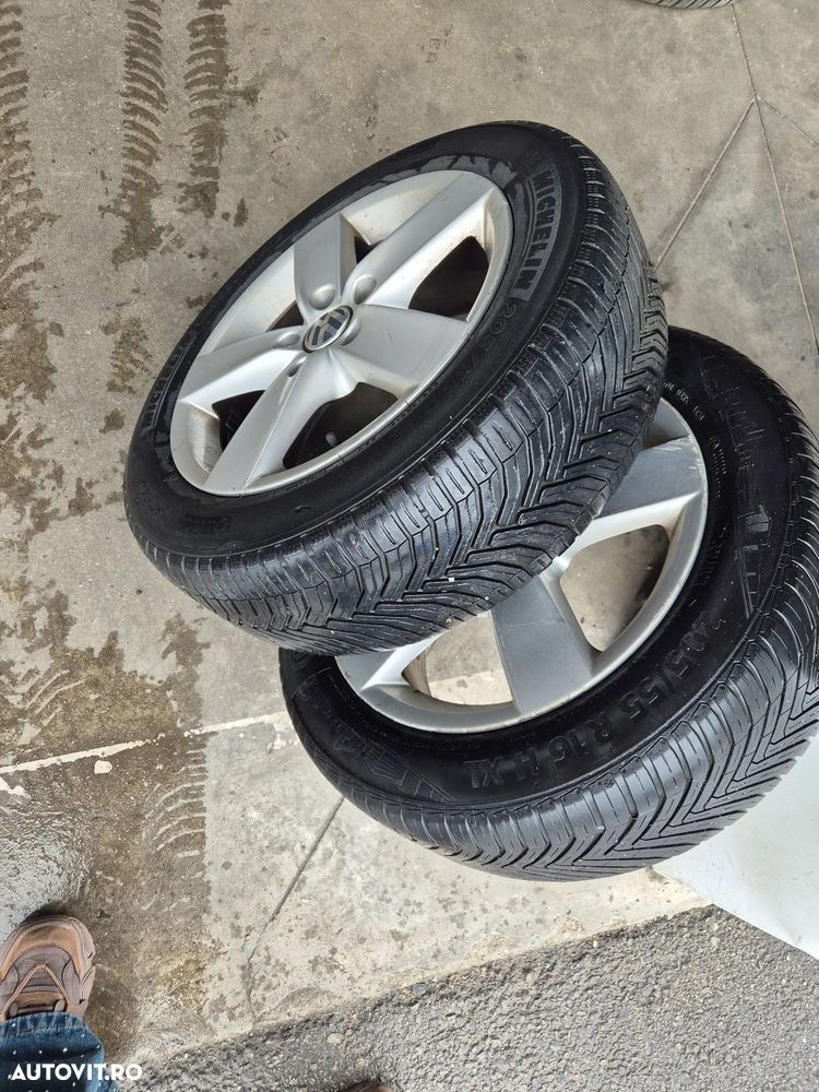 Set 4 Jante Aliaj VW 16" + Anvelope All Season 205/55 R16 (Michelin/Continental) - 6