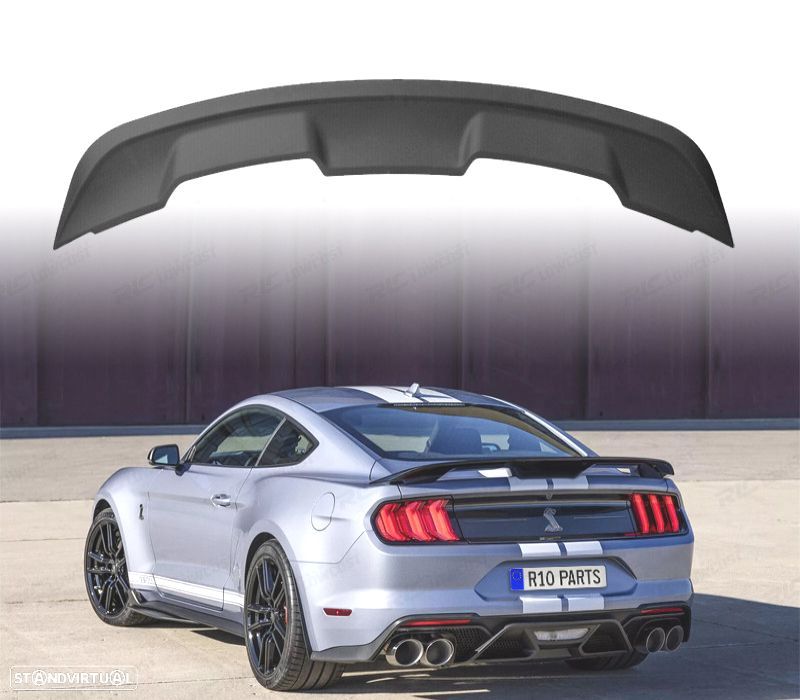 AILERON SPOILER TRASEIRO FORD MUSTANG 15-23 LOOK GT500 ABS PRETO - 2