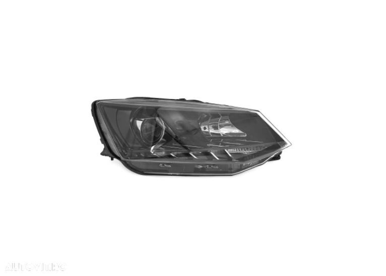 Far Skoda Fabia, 12.2014-09.2018, montare fata, dreapta, cu lentile; cu lumini de zi tip LED; H7+H7+LED+WY21W; electric; cu motor; halogen, TYC - 1