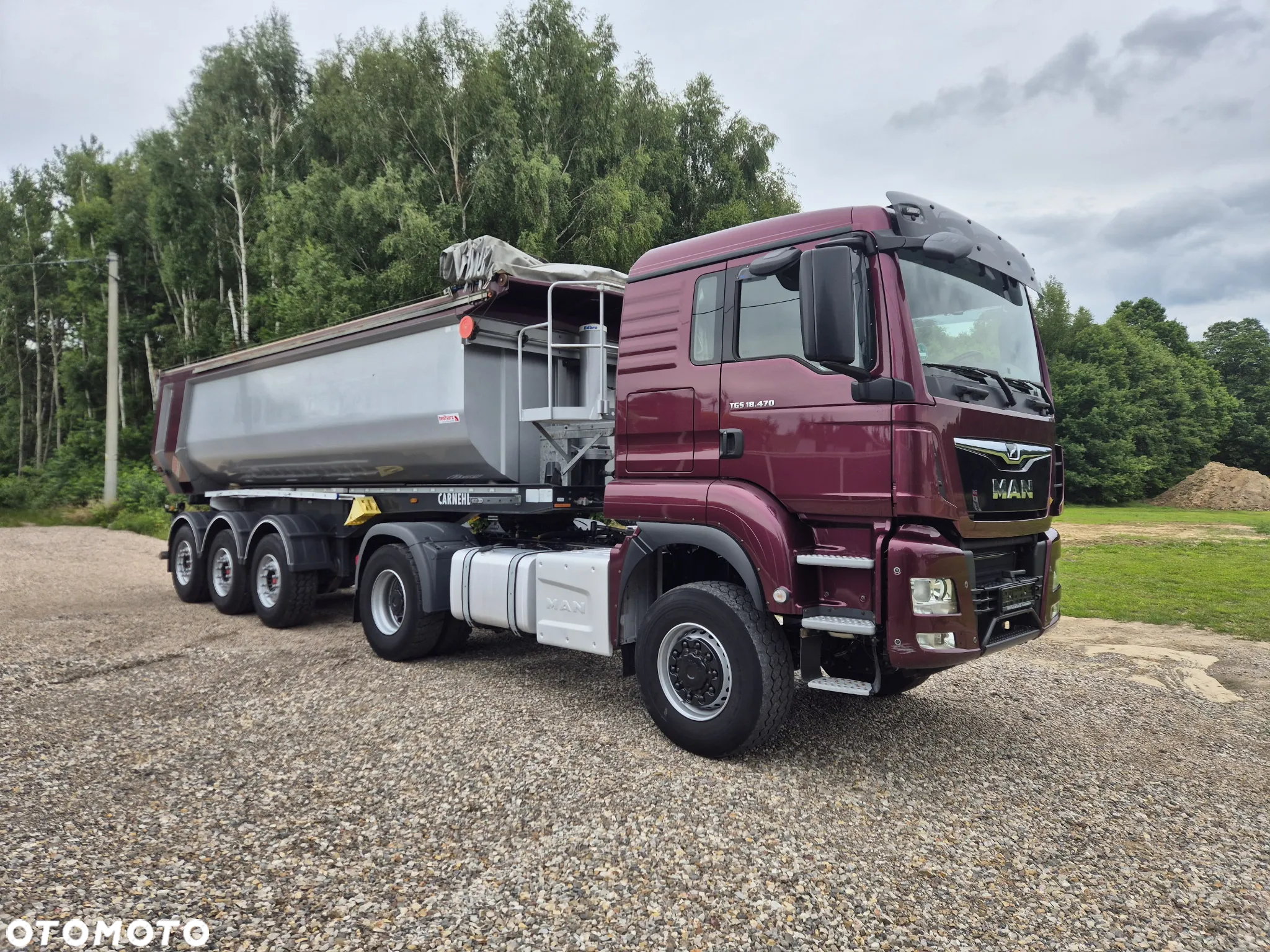 MAN TGS 18.470 4X4 Reduktor Most Zestaw Patelnia Wywrotka Euro6 Carnehl Ciągnik siodłowy Naczepa Hydraulika Mulda - 5