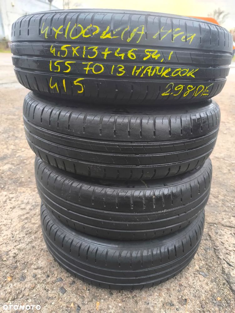 4x100 Felgi Stalowe Stal 13 Koła Letnie Lato KIA PICANTO HYUNDAI ATOS I10 DAIHATSU CUORE MIRA SIRION SUZUKI ALTO WAGON R TOYOTA AYGO MAZDA 121 DEMIO 5mm Legnica ALU-RAD 155/70 - 8