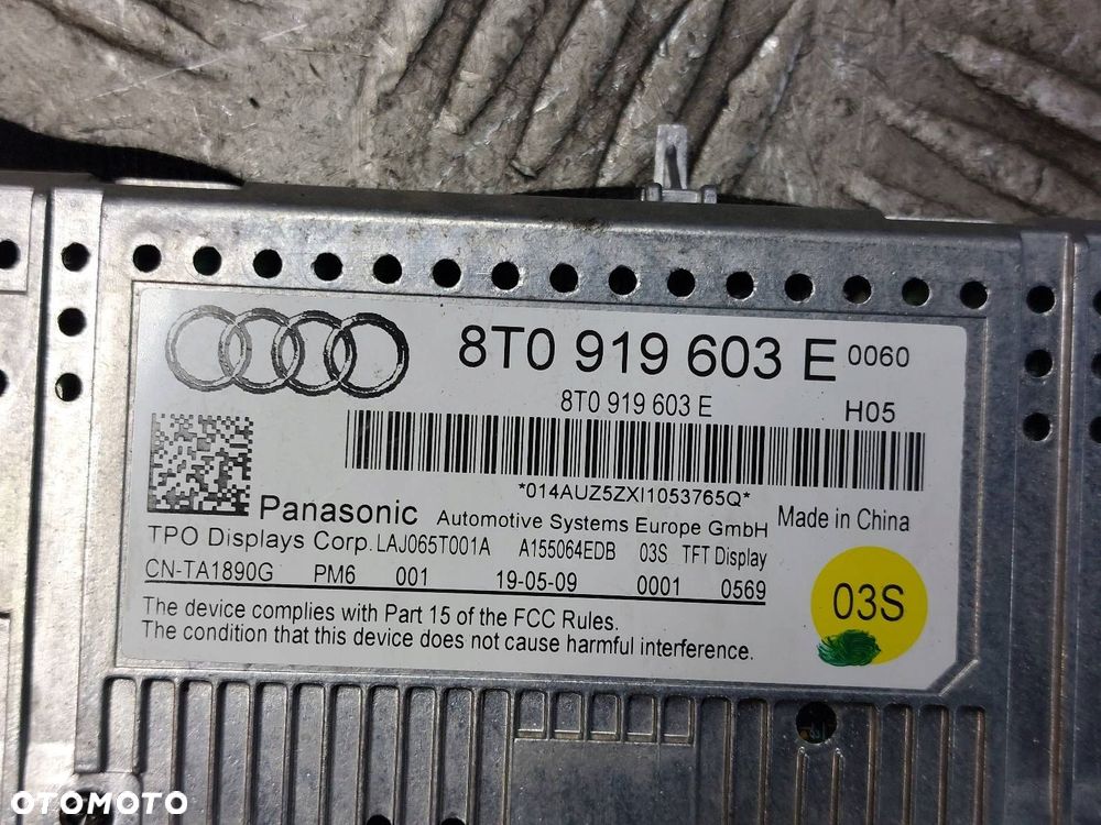RADIO ODTWARZACZ  AUDI A5 8T 8t0919603E - 7