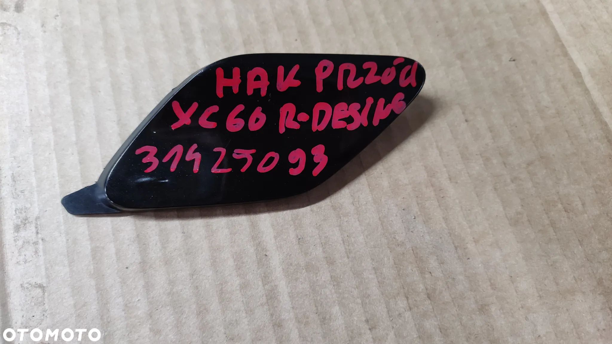 Zaślepka haka zderzaka przedniego Volvo XC60 R-Desing 31425093 - 1