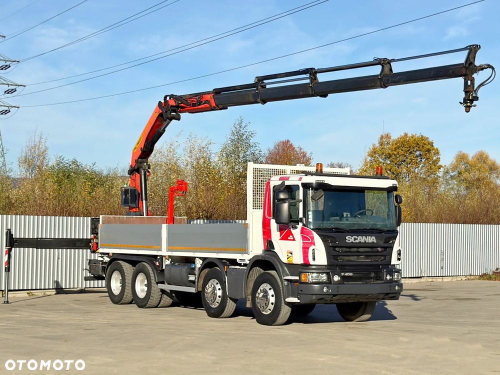 Scania P 450 * SKRZYNIA 6,90 m + PK 23002 - SH C + PILOT * 8x4 *STAN BDB - 2