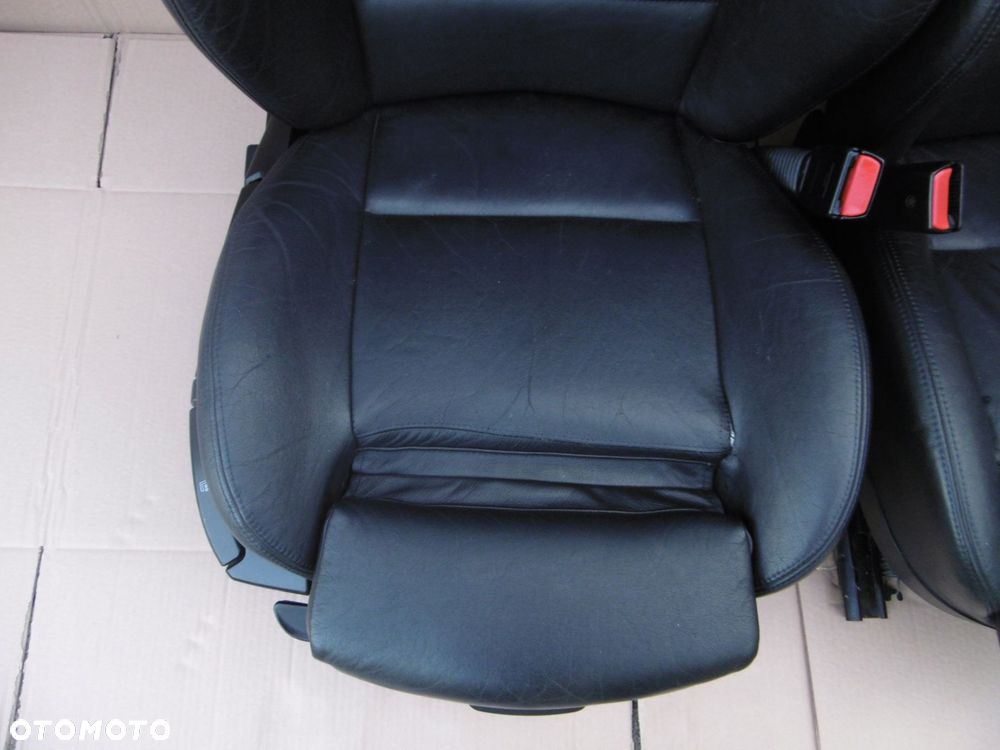 fotele przednie sportsize czarna skóra skórzane bmw e46 sedan kombi - 9