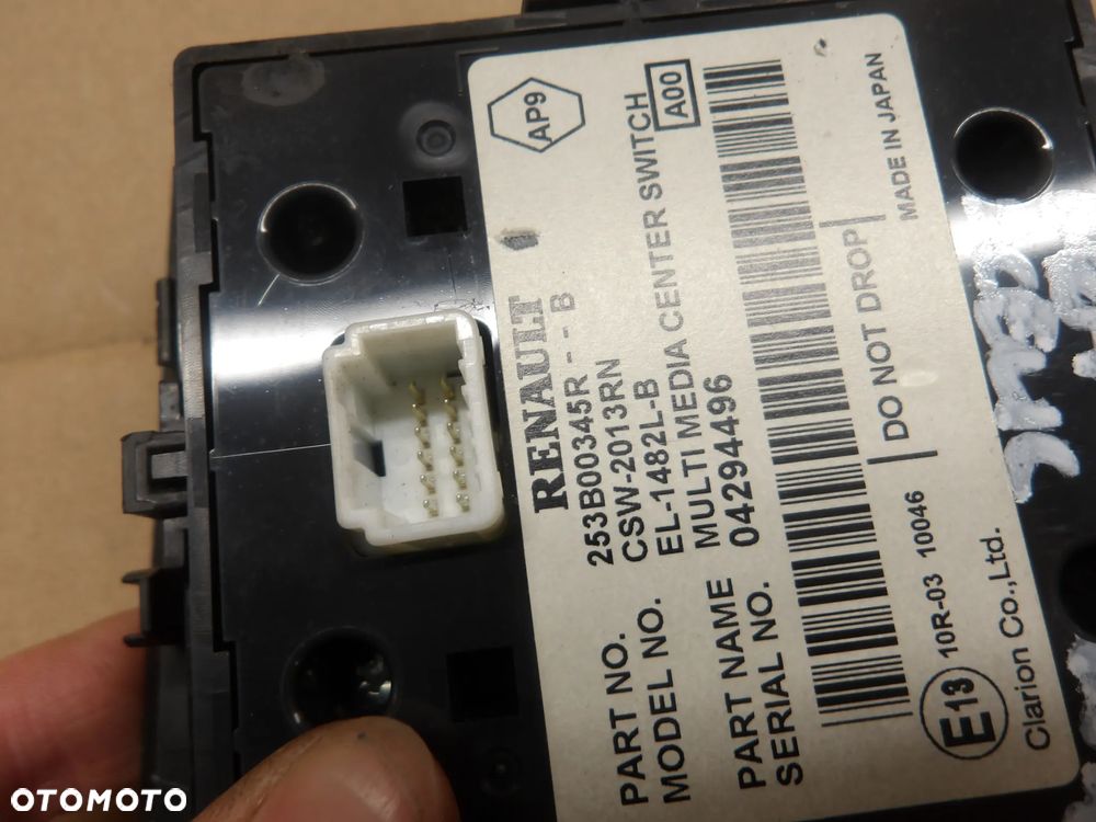 RENAULT GRAND SCENIC III 1.6 DCI PANEL STEROWANIA NAWIGACJI 253B00345R - 3