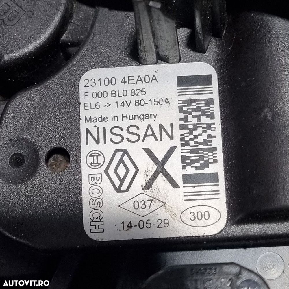Alternator Nissan Qashqai J11 1.5 Dci 2013 - 2017 110CP 1461CC K9K Euro5 (1510) Diesel ... - 5