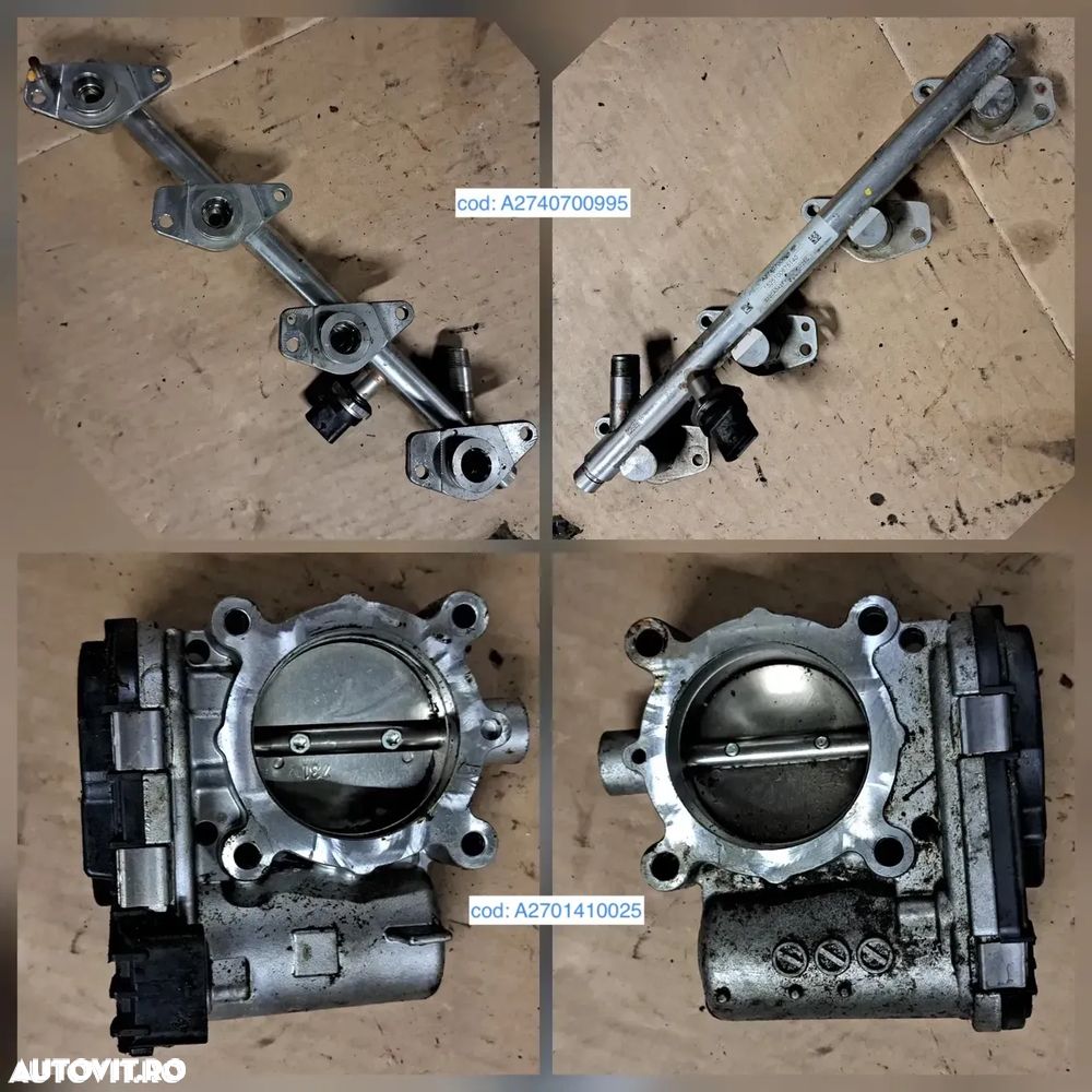 Anexe motor mercedes 274 benzina W212 pompa de apa galerie admisie alternator electromotor rampa injectoare pompa inalta presiune compresor instalatie electrica motor - 6