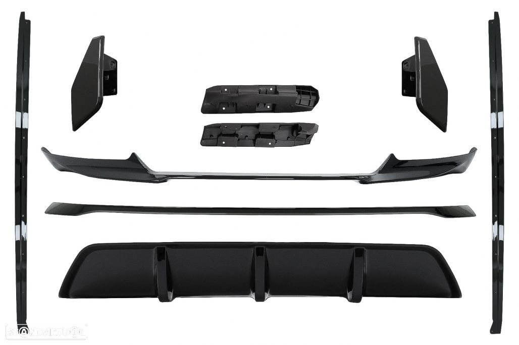 Conjunto Bmw X6 F16 F86 (2015 a 2019) Spoiler, Aileron, Laminas, Difusor e Tampas - 1