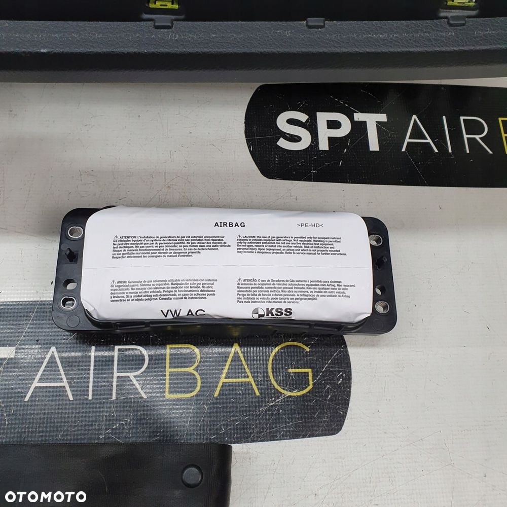 VW T6 DESKA ROZDZIELCZA KONSOLA KOKPIT PULPIT PODUSZKI AIRBAG AIR BAG PASY KIT SET - 8