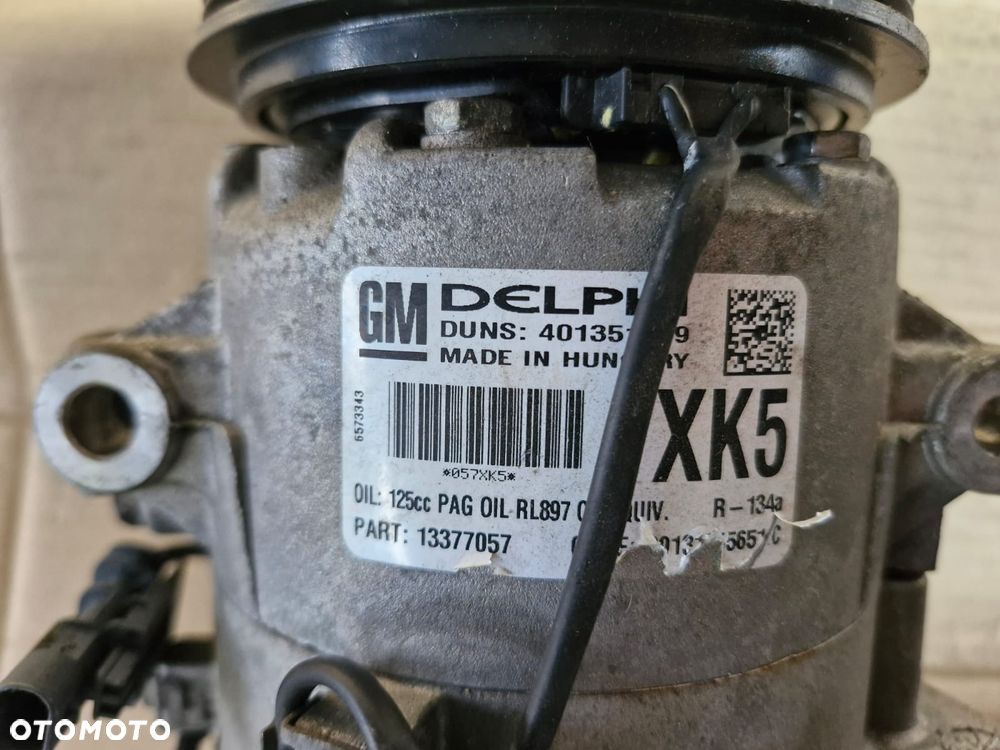 Kompresor klimatyzacji sprężarka Opel 1.4 TURBO 13377057 XK5 - 2