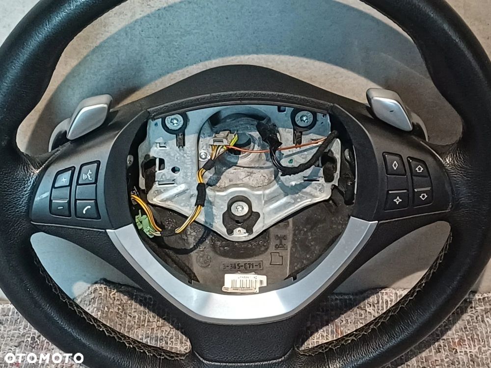 NR 592 Kierownica multifunkcja BMW X6 E72 E71 skóra łopatki 9149030 - 5