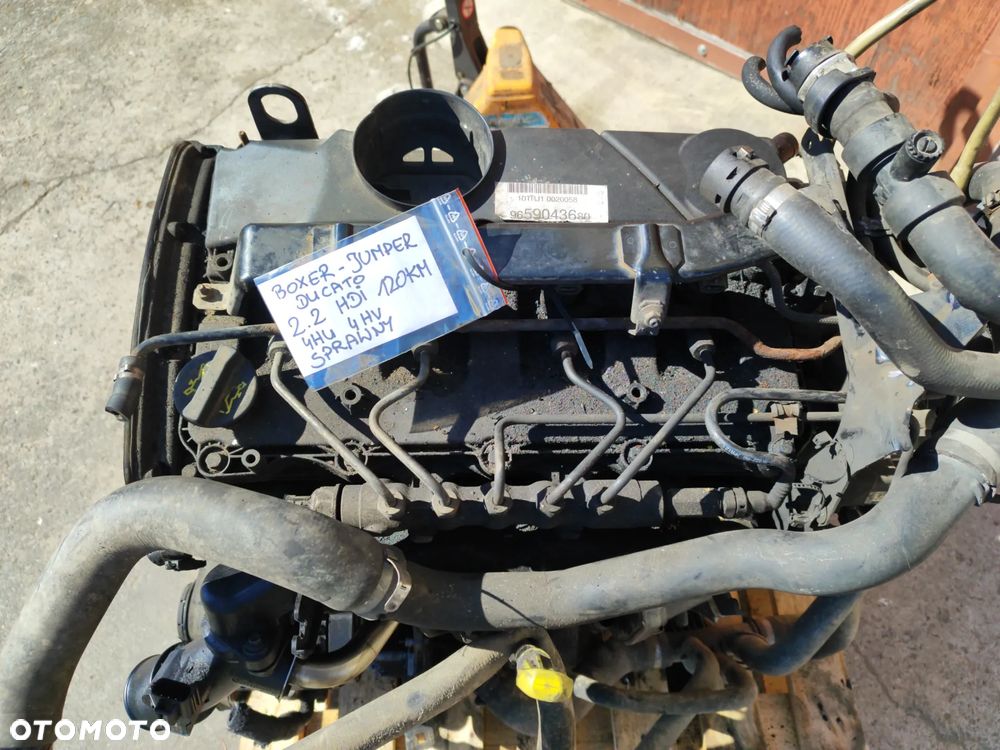 Silnik kompletny 2.2 HDI 120KM EURO 4 4HU 4HV do Fiat Ducato III Peugeot Boxer Citroen Jumper II 06-11r kompletny na chodzie Film z pracą - 2
