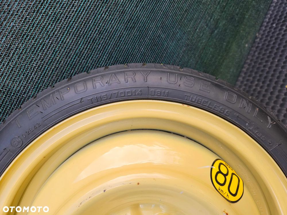 Koło Dojazdowe Dojazdówka Zapasowe Zapasówka 4x100 T115/70 D14 88M Toyota Yaris I 1 Honda - 4