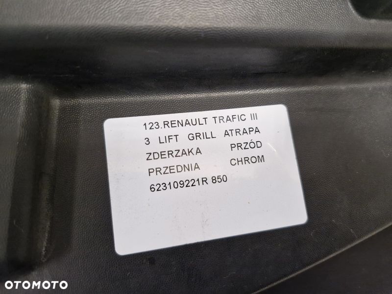 renault trafic 3 iii lift grill atrapa zderzaka przód przednia chrom 623109221r - 9